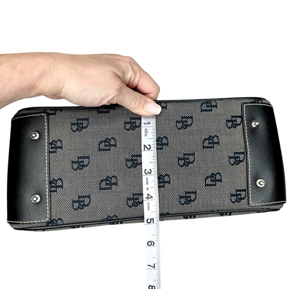 Dooney & Bourke Signature Double Handle Tote Bag Small Black Vintage Purse - Picture 15 of 16